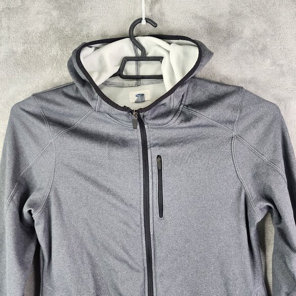 Mens Gray Old Navy Hoodie Sweatshirt Full Zip Long Sleeve Polyester Size L - Picture 4 of 11